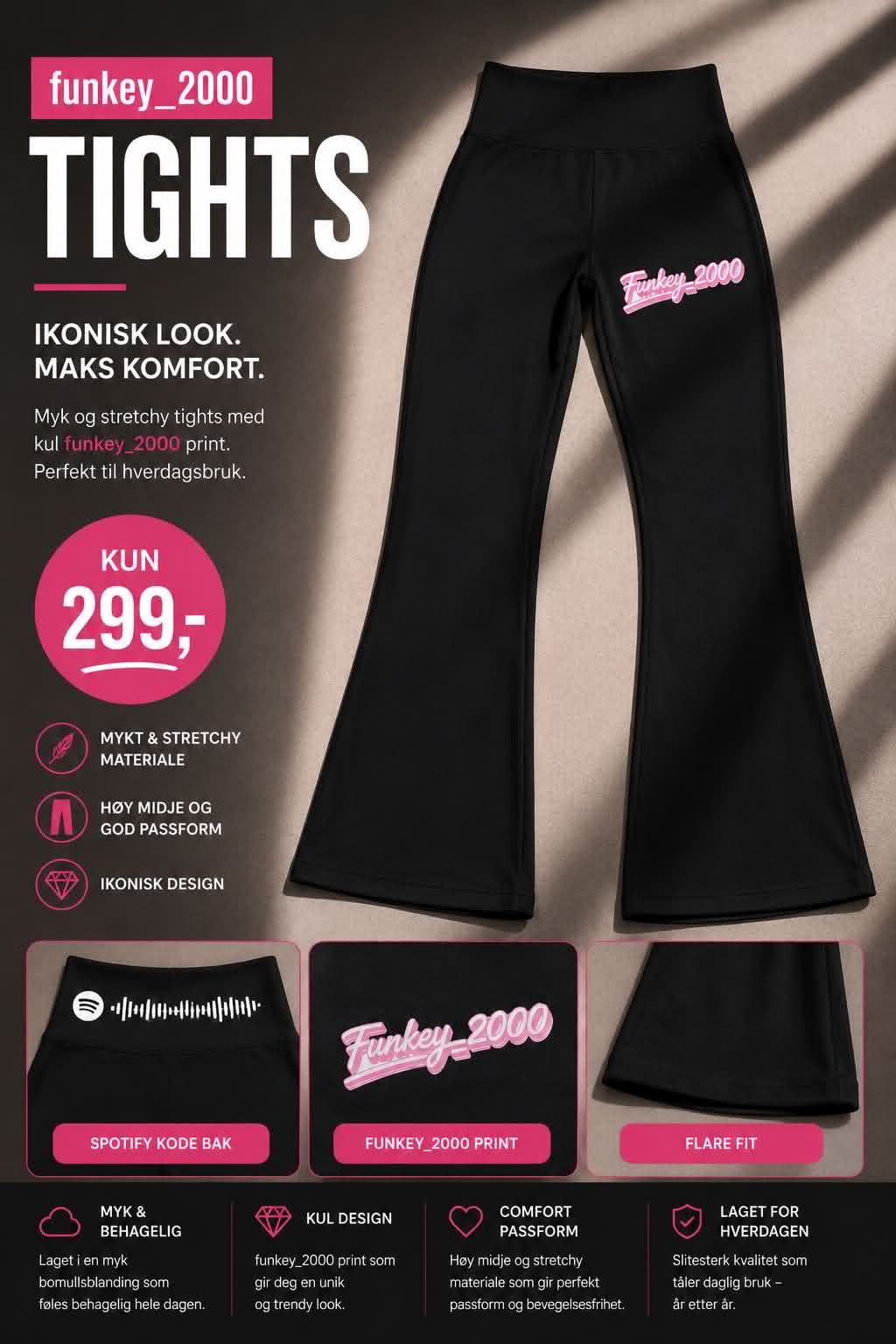 Svart Funkey_2000 tights